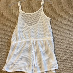 white romper cover up